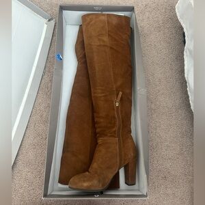 Franco Sarto Hilaria Cognac Suede Boots
